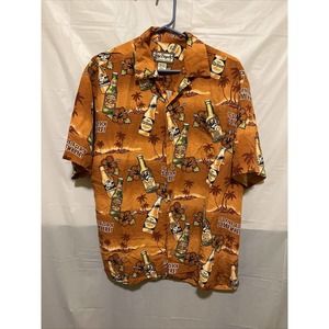 Big Dogs Resort Wear Men Hawaiian Shirt Small Silk It's Five O clock Somewhere